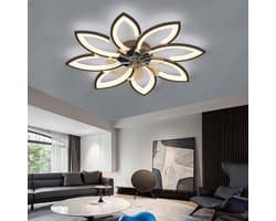 Plafondventilator met LED Verlichting – Ø50 cm – Dimbaar – 6 Snelheden – Afstandsbediening – Timer – Zomer- & Winterstand – Zwart