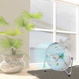 Zilan - Vloerventilator - Heavy duty - retro look - aluminium - 14 inch — thumbnail 5