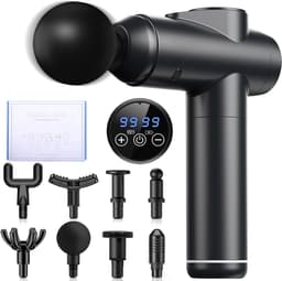 Spiermassagepistool met LCD-touchscreen - 99 snelheden - 8 massagekoppen - verlichting van spierpijn - ShopVlot — thumbnail 1