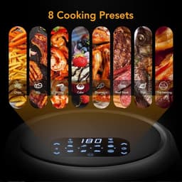 Airfryer met Venster - Heteluchtfriteuse - Gezond Koken - 8 Voorgeprogrammeerde Modi - 8 Liter Capaciteit - Zwart — thumbnail 5