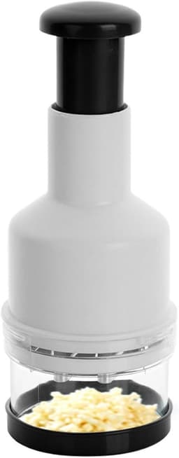 Keuken Hakker - Drukhakker Groenten - Snel Ingrediënten Snijden - Compact Multifunctioneel - 500ml Capaciteit - Zwart en Wit — thumbnail 1