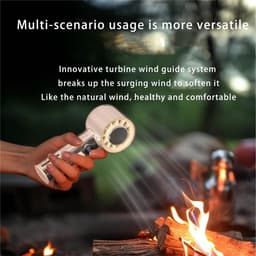 Tafel Ventilator - Kleine Ventilator - Persoonlijke Verkoeling - Draagbaar Ontwerp - 3000mAh Batterij - Wit — thumbnail 5