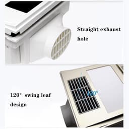 Geïntegreerde Plafondventilator - Ventilatie Verlichting Combo - Frisse Lucht Creëren - 3-in-1 Combinatie - 30x30x14cm - Goud — thumbnail 2