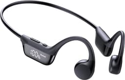 SNJY® Bone Conduction Headphone - Sporthoofdtelefoon Draadloos - Sport Oordopjes - Hardloop Oortjes - IPX7 Waterdicht - Zwart — thumbnail 1