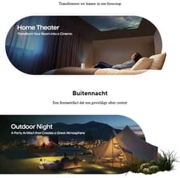 Mini Beamer - Draagbare Projector - 4K Android 11 HY300 Pro - Outdoor Cinema - HiFi-luidspreker 720P HD ondersteund — thumbnail 2