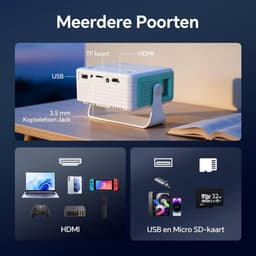 VLSelect® Beamer mini - Projectie scherm - Thuisbioscoop — thumbnail 3