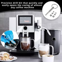 Solidchoice - Jura Ovale kopsleutel, ovale kopsleutel met sleutelring, ovale kopsleutel Jura, koffiezetapparaten ovale kop reparatie gereedschap, voor Jura/Krups/Aeg volautomatische koffiemachines — thumbnail 4