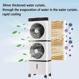 Verdamper Luchtkoeler - Draagbare Airco - Ruimte Koelen - Groot Waterreservoir - 14L Capaciteit - Wit — thumbnail 5