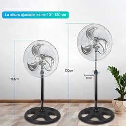 Wagtail Staande Ventilator – Set van 2 – Ø 50 cm – 90 W – In hoogte verstelbaar – Oscillerend — thumbnail 3