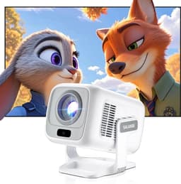 Beamer met WiFi 6 en Android 14 - Draagbare Mini Projector - Native 1080P, 4K Ondersteuning, Autofocus, Auto Keystone, Bluetooth 5.4 — thumbnail 1
