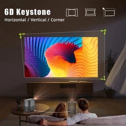 Byintek - X20 - Beamer - Projector Beamer - Mini Meamer - Full HD 1080P 4k - 65W - 1280x720dpi - Automatische focus - met WiFi - 250 ANSI Lumens - Android 11.0 - Zwart — thumbnail 3