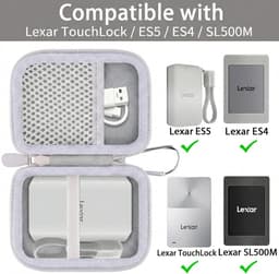 Draagbare opbergcase voor externe SSD's, geschikt voor 1TB/2TB/4TB opslag, ideaal voor Lexar ES5, ES4 en SL500 modellen — thumbnail 2