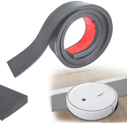90 x 8 x 2 cm, deurdrempeloprijplaat, pvc-rolstoelhelling, antislip oppervlak, rubberen oprijplaat, drempelhelling voor rolstoel, kinderwagen, rollator of e-scooter, grijs — thumbnail 1