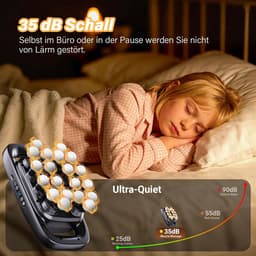 SnelShoppen - Professioneel Massagepistool met Rood Licht, Diepteweefsel, 3 Modi, 30 Snelheden, 20 Massagekoppen voor Spierontspanning op Rug, Taille, — thumbnail 4