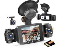 SnelShoppen - Hikity USB-dashcam voor Android-autoradio met Nachtzicht, Waterdichte Mini-autocamera, 170° Groothoek, G-sensor, Loop-opname & 64G SD-ka