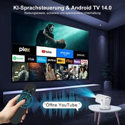SnelShoppen - HY260pro 4K Mini Beamer, Draagbare Projector met Wifi 6, Bluetooth 5.4, 1080p Full HD, 270 Graden Rotatie, Ideaal voor Home Cinema, Buit — thumbnail 5