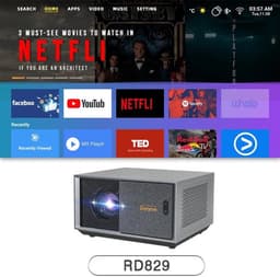 Everycom - RD829 - Beamer - Projector Beamer - Mini Meamer - 1920x1080dpi - Automatische focus - 5G - met WiFi - 12000lumens — thumbnail 5