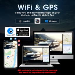 SnelShoppen - 4K Dashcam met WiFi 10 Inch Spiegel, Achteruitrijcamera, 170° Groothoek, Nachtzicht, G-Sensor, Auto Spiegel voor Veiligheid en Bewaking — thumbnail 2