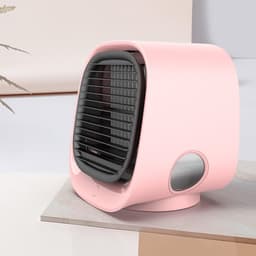 Draagbare luchtkoeler - Mini USB draagbare airconditioner - Compacte koelunit - Stille werking - IJskristal - 3 instelbare snelheden - Voor slaapkamer, kantoor, auto — thumbnail 4