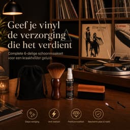 LunaLuxa - Schoonmaakset voor platen - 6 delig - antistatisch - vinyl cleaning kit - vinyl borstel - lp schoonmaakset - platenreiniger - platenborstel — thumbnail 5
