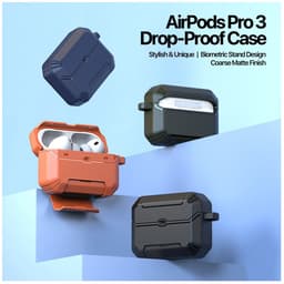 Dux Ducis Hoesje Geschikt voor AirPods Pro 3 (2025) | PECS Series | Beschermhoes met Standaard en Haak | Schokbestendige Case | Volledige Bescherming | Blauw — thumbnail 3