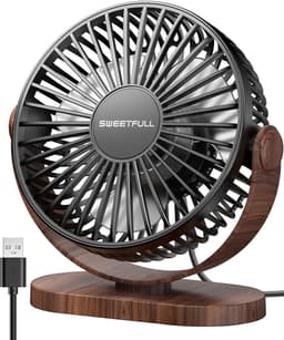 Mini USB Tafelventilator – Stille Bureauventilator met 3 Snelheden – Verstelbare Hoek – Compacte Ventilator voor Kantoor, Thuis, Bureau en Buiten — thumbnail 1