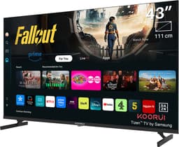 Koorui Tizen by Samsung Smart TV - QLED Ultra HD 4K - 43 inch/109 cm - Voice Controle - Streaming apps – AirPlay – Hotelmodus - HDMI x3, USB x2, CI+ - Tripple Tuner DVB-T/T2/S/S2/C - Frameless Design - Geassembleerd in Nederland - K43Q1UQ-T8 — thumbnail 3