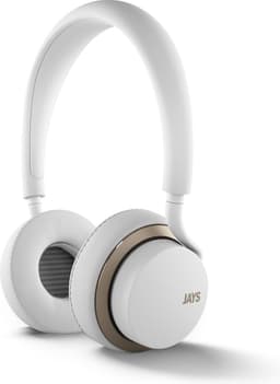 u-JAYS - On-Ear Koptelefoon - Hoofdband Stereofonisch Draadloos, mobiele hoofdtelefoon - Wit & Goud — thumbnail 1