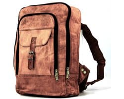 Rugtas Echt Leren Rugzak – Urban Chique Laptop Tas ‘Andora’- 45x30x10cm - OnceDoce® - model 0113