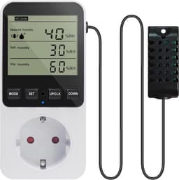 Digitale Hygrostaat met Sensor en Alarm | Temperatuurregelaar voor Luchtvochtigheid en Verwarming — thumbnail 1