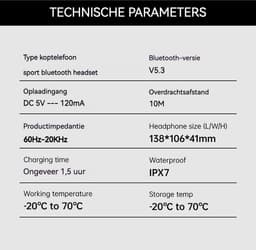 Sanag Open-Ear headphone - Sport Koptelefoon – IPX7 Waterdicht - Air Conduction 2.0 - 9 uur Batterij - Bluetooth 5.3 - Magnetisch Opladen - Titanium Frame - Blauw — thumbnail 8