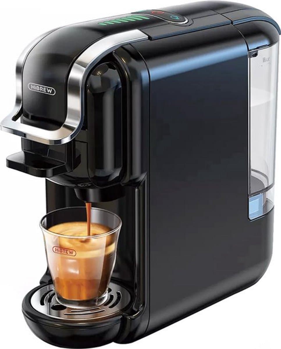 HiBrew 5-in-1 Koffiecupmachine – Meerdere Capsules – Heet/Koud – 19Bar – 1450W – Zwart — afbeelding 1