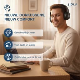 Set Oorkussens voor JBL Koptelefoon - E55BT Oorkussen - E55BT - Kunstleer met Traagschuim — thumbnail 3