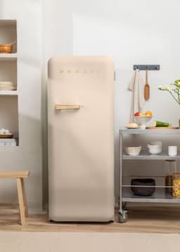 CREATE - Koelkast in retrostijl - Zand - Handvat Goud - FRIDGE RETRO 281L — thumbnail 6