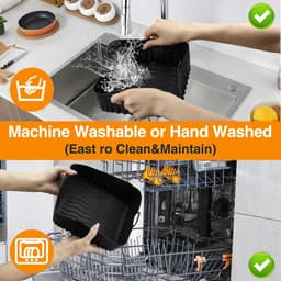 28 stuks Airfryer-accessoires, accessoireset Geschikt voor Philips Dual Basket Airfryer 3000/5000 serie (6 l/3 l), Dual Easy 5,2 l/3,1 l, siliconen vormen, grillrooster, bakvorm, keuken — thumbnail 6