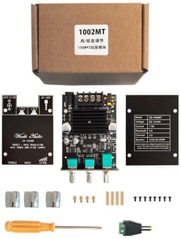 Krachtige Bluetooth 5.0 Stereo Versterker Bord 2x100W HiFi Audio Module met Bas en Treble Regeling — thumbnail 3