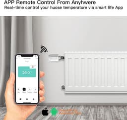 Slimme Zigbee Radiatorknop Programmeerbare Thermostaat met Stembediening — thumbnail 3
