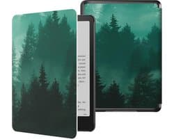 Beschermhoes voor 7" Kindle Paperwhite 2024 - Lichtgewicht PU Huls met Auto Wake/Sleep - Groen