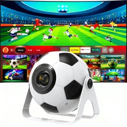 Namajunas - Beamer - Voetbalprojector - Smart 1080P Full HD Projector - Mini Beamer - FULL HD (4K-Ondersteuning) - 3000 lumen - WiFi & Bluetooth - Ingebouwde Speakers - Draagbare Beamer Thuisbioscoop - - Autofocus — thumbnail 5