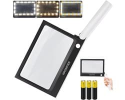 Vergrootglas met 3 heldere modi en LED verlichting voor comfortabel lezen