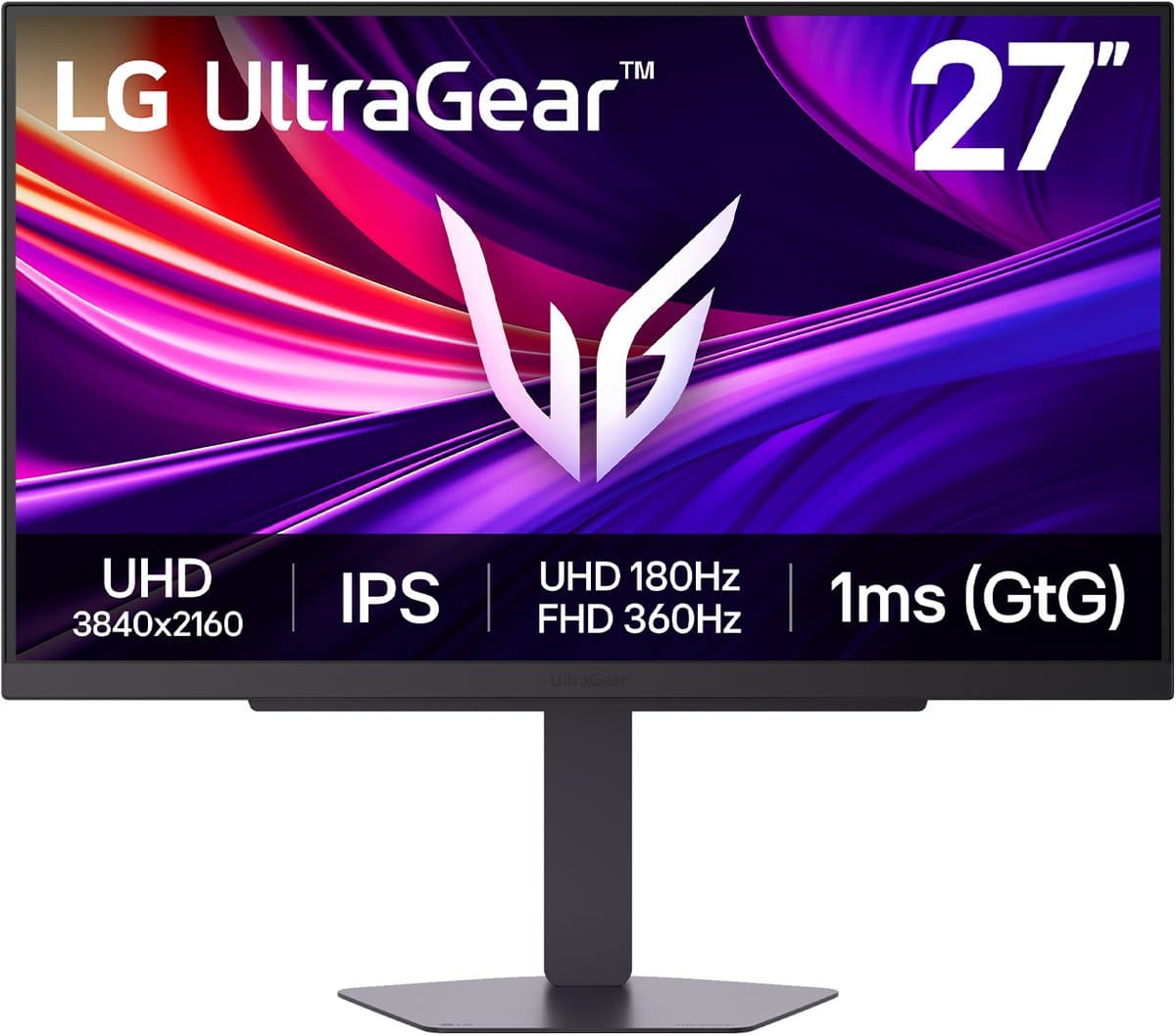 LG UltraGear 27G810A-B UHD 4K - IPS Gaming Monitor - Dual-Mode 180Hz/360hz - 1ms - DisplayHDR 400 - 27-inch — afbeelding 1