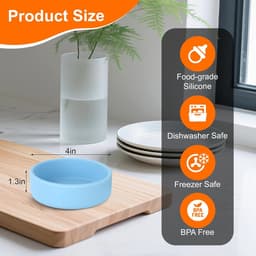 Siliconen Eivormen - 4 stuks - Diameter 10 cm (4 inch) - Voor Sous Vide Style Egg Bite Maker - Geschikt voor Airfryer Instant Pot en Magnetron - Vaatwasserbestendig en BPA-vrij - Voor Ontbijt Sandwiches Omeletten en Desserts — thumbnail 4