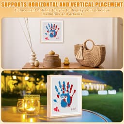 DIY Baby Voetafdruk en Handafdruk Set met Fotolijst en 8 Kleuren Verf — thumbnail 5