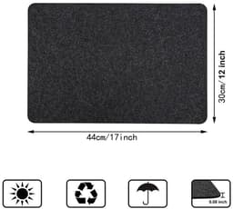 4 vellen viltmatten voor airfryers, draagbare matten, hittebestendige matten voor koffiezetapparaten, wasbaar, antislip, warmte-isolerende matten, op maat te snijden, 44*30 cm — thumbnail 2