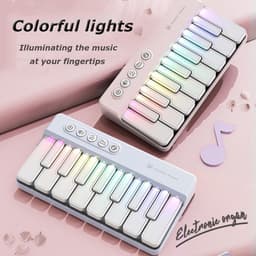 Mini keyboard piano - Piano kind - Speelgoed Voor Kinderen - Educatief Speelgoed -Draagbare zakpiano - Wit — thumbnail 2