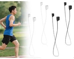 Cosensi - Sport siliconen hoofdtelefoon anti-verliesband voor AirPods - Zwart Wit - Ideaal voor sport, fitness, hardlopen en reizen