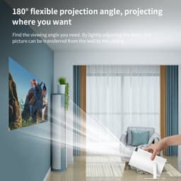 Mini Projector Beamer | Draagbare Beamer |Projector | Hy300 | 4K | Android 11 Dual Wifi | Home Cinema Outdoor | Projector | Beamer | Makkelijk mee te nemen | 180-graden Rotatie - mini beamer — thumbnail 2