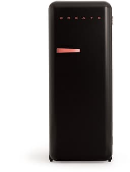 CREATE - Koelkast in retrostijl - Zwart - Handvat Terracotta - FRIDGE RETRO 281L — thumbnail 1