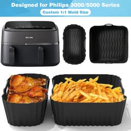 YONO Accessoires Set - geschikt voor Philips Dual Basket Airfryer - 5000 - 3000 series - 18in1 — thumbnail 6