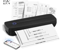 Deniva - Printer All In One Met Bluetooth - Inktloze - Mobiele - Thermische Printer - 2600mAh - 300DPI - Android/i0S/Laptop